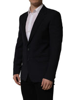 Dolce & Gabbana Dark Blue Wool Single Breasted Men Blazer Jacket
