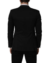 Dolce & Gabbana Black Polyester Single Breasted Blazer Jacket
