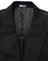Dolce & Gabbana Black Wool Single Breasted Blazer Jacket