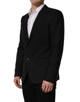 Dolce & Gabbana Black Wool Single Breasted Blazer Jacket