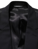 Dolce & Gabbana Black Wool Single Breasted Blazer Jacket