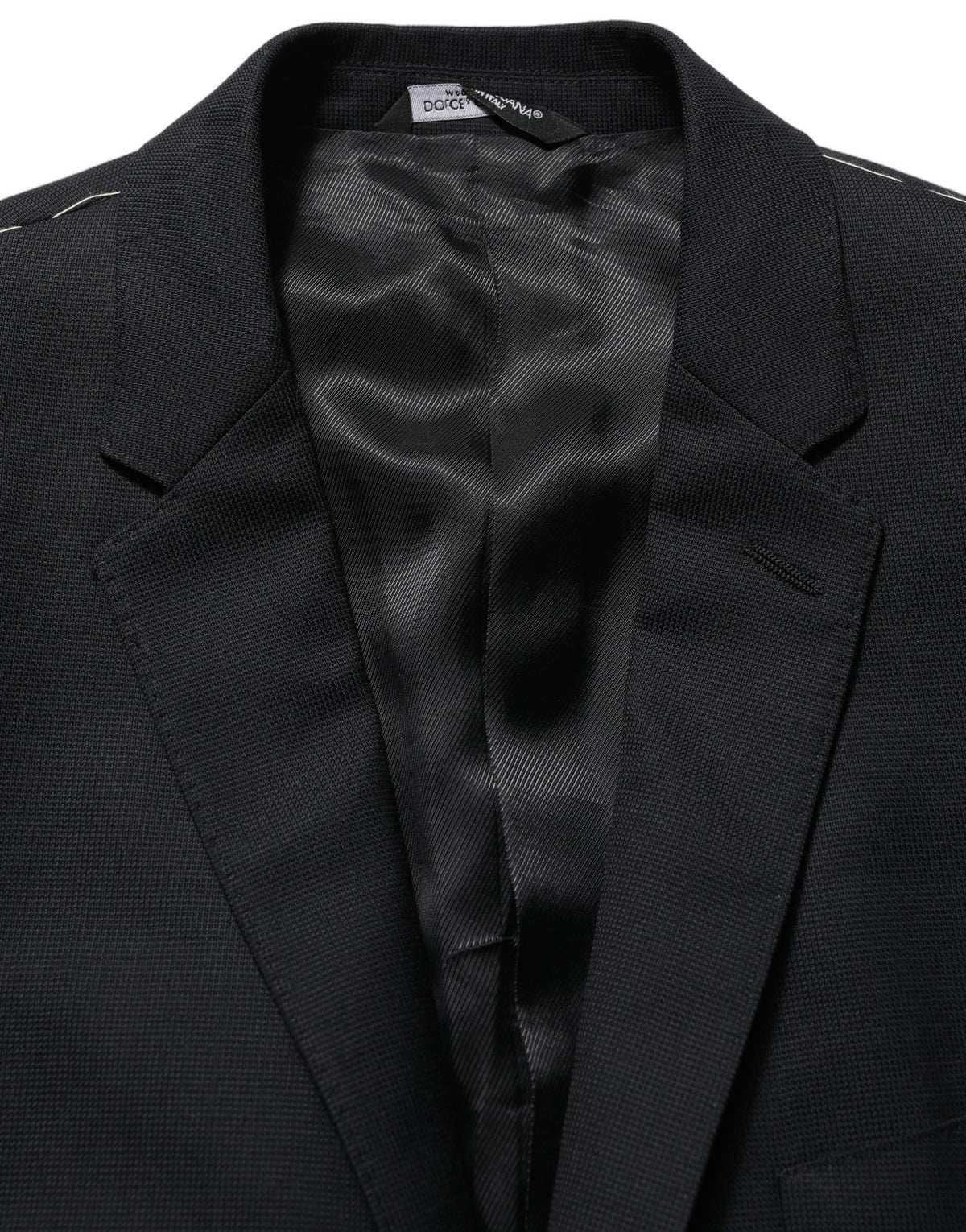 Dolce & Gabbana Dark Blue Wool Single Breasted Blazer Jacket