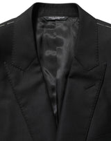 Dolce & Gabbana Black Wool Single Breasted Blazer Jacket