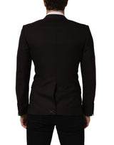 Dolce & Gabbana Brown Wool GOLD Single Breasted Men Jacket