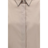 Brunello Cucinelli Beige Cotton Shirt