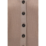 Brunello Cucinelli Beige Cashmere Sleeveles Sweater