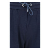 Brunello Cucinelli Blue Polyamide Casual Pants