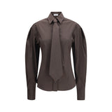 Brunello Cucinelli Brown Cotton Dress Shirt