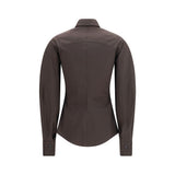 Brunello Cucinelli Brown Cotton Dress Shirt