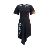 Marine Serre Black Cotton Casual Dress