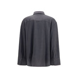 Brunello Cucinelli Gray Wool Oves Aries Dress Shirt