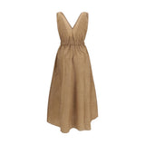 Brunello Cucinelli Beige Cotton Casual Dress
