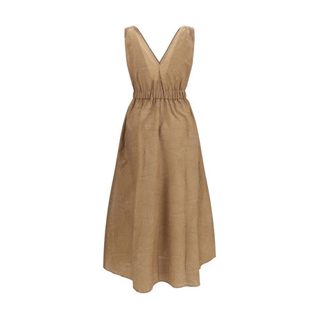 Brunello Cucinelli Beige Cotton Casual Dress