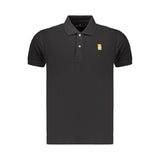 Marina Militare Black Cotton Mens Polo