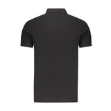 Marina Militare Black Cotton Mens Polo