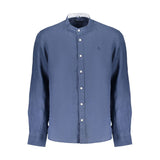 North Sails Blue Linen Mens Shirt