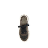 Brunello Cucinelli Brown Calf Leather Bos Taurus Athletic Sneakers