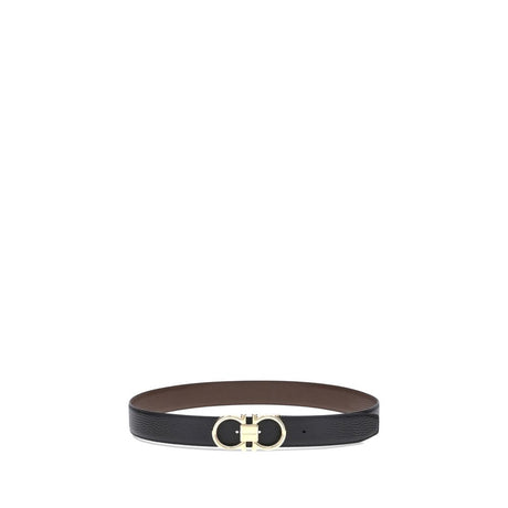 Ferragamo Black Calf Leather Bos Taurus Belt