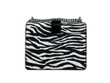 Michael Kors Greenwich Small Print Logo Crossbody Tote Chain Bag Black/White $498