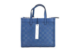 Marc Jacobs Mini Grind Blue Sea Perforated Leather Crossbody Tote Bag Purse