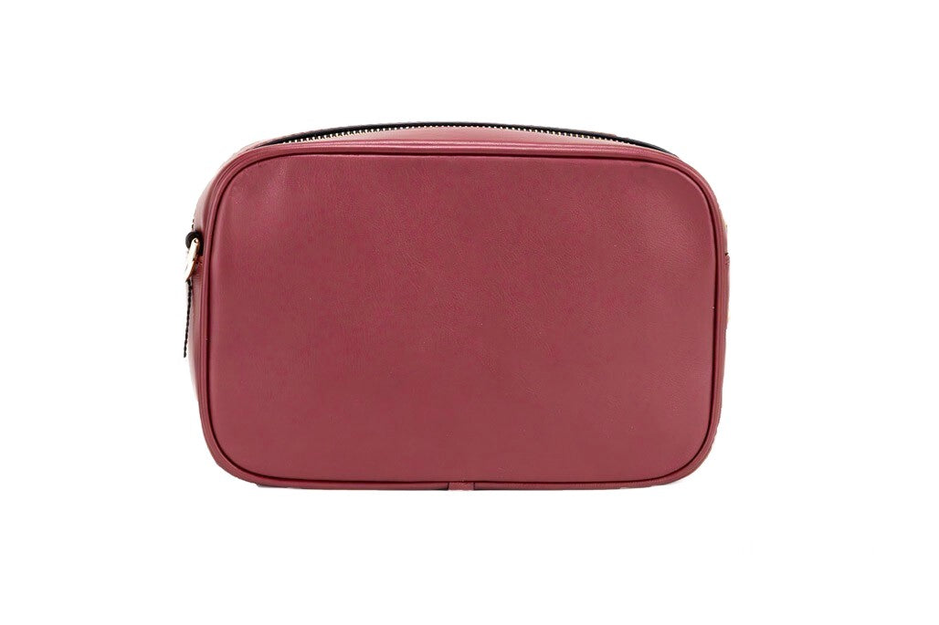 Marc Jacobs Flash Pomegranate Smooth Leather Embossed Camera Crossbody Bag Purse