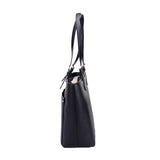 Michael Kors Womens Jet Set Travel Medium Double Pocket Tote Black/SIlver 35F3GTVT8B-001