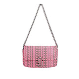 Marc Jacobs Neon Pink The Monogram Leather J Marc Mini Shoulder Bag Crossbody