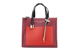 Marc Jacobs Grind Mini Pomegranate Colorblock Leather Tote Crossbody Handbag
