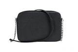 Michael Kors Jet Set Large East West Black Saffiano Leather Crossbody Handbag