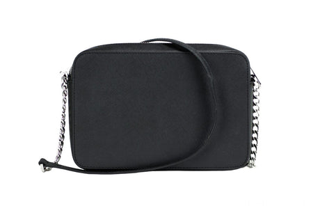 Michael Kors Jet Set Large East West Black Saffiano Leather Crossbody Handbag