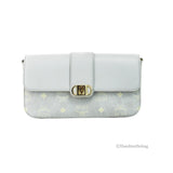MCM Small Mode Travia Pebbled Visetos Leather Shoulder Crossbody Clutch Bag