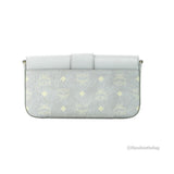 MCM Small Mode Travia Pebbled Visetos Leather Shoulder Crossbody Clutch Bag