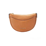 Michael Kors Dover Small Luggage Pebbled Leather Half Moon Crossbody Bag Purse
