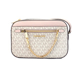 Michael Kors Adult Saffiano Leather Chain Zip Crossbody Handbag
