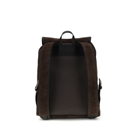 Valentino Garavani Brown Calf Leather Bos Taurus Backpack