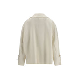 Chloé White Wool Oves Aries Coat