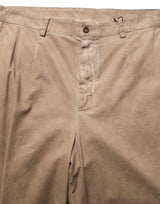 Domenico Tagliente Beige Cotton Straight Leg Men Trouser Pants