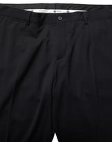 Dolce & Gabbana Black Wool Tapered Leg Dress Trouser Pants