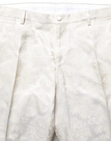 Dolce & Gabbana White Floral Men Dress Formal Trouser Pants