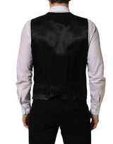Dolce & Gabbana Black Wool Single Breasted Waistcoat Vest