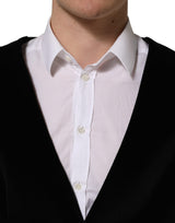 Dolce & Gabbana Black Cotton SingleBreasted Waistcoat Vest