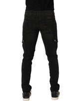 Dolce & Gabbana Black Distressed Cargo Cotton Men Denim Jeans