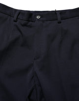 Dolce & Gabbana Black Cotton Tapered Leg Dress Trouser Pants