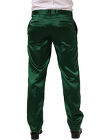 Dolce & Gabbana Dark Green Tapered Leg Dress Trouser Pants