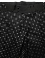 Dolce & Gabbana Black Polka Dot Cotton Dress Trouser Pants