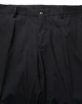 Dolce & Gabbana Black Wool Tapered Leg Dress Trouser Pants