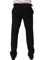 Dolce & Gabbana Black Tapered Leg Men Dress Trouser Pants