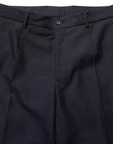Dolce & Gabbana Black Wool Tapered Leg Dress Trouser Pants