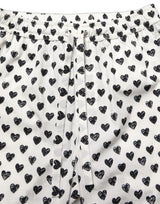 Dolce & Gabbana White Graphic Heart Print Men Trousers Pants