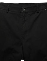 Dolce & Gabbana Black Mid Waist Straight Men Trouser Pants